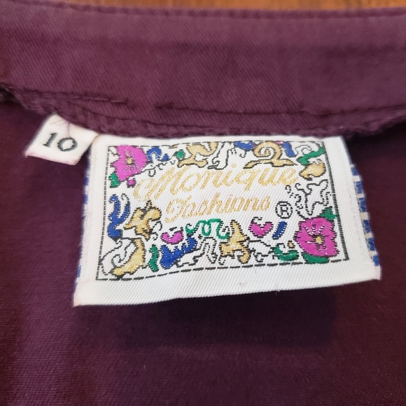 Vintage Monique Fashions purple vest size 10 - Picture 5 of 6